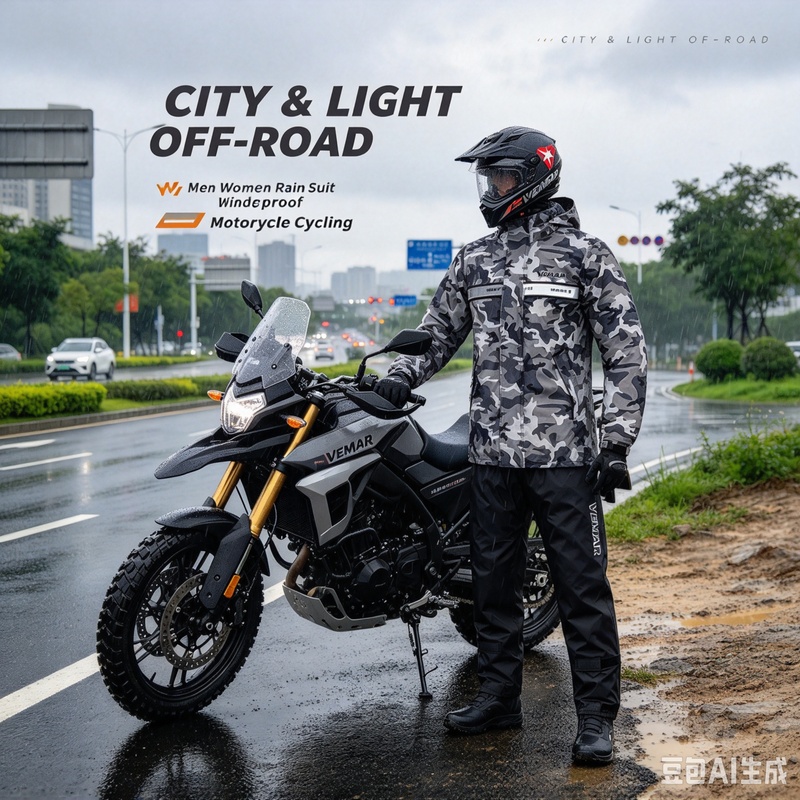 Motorcycle Riding Jacket Waterproof - Conjunto de capa de chuva para