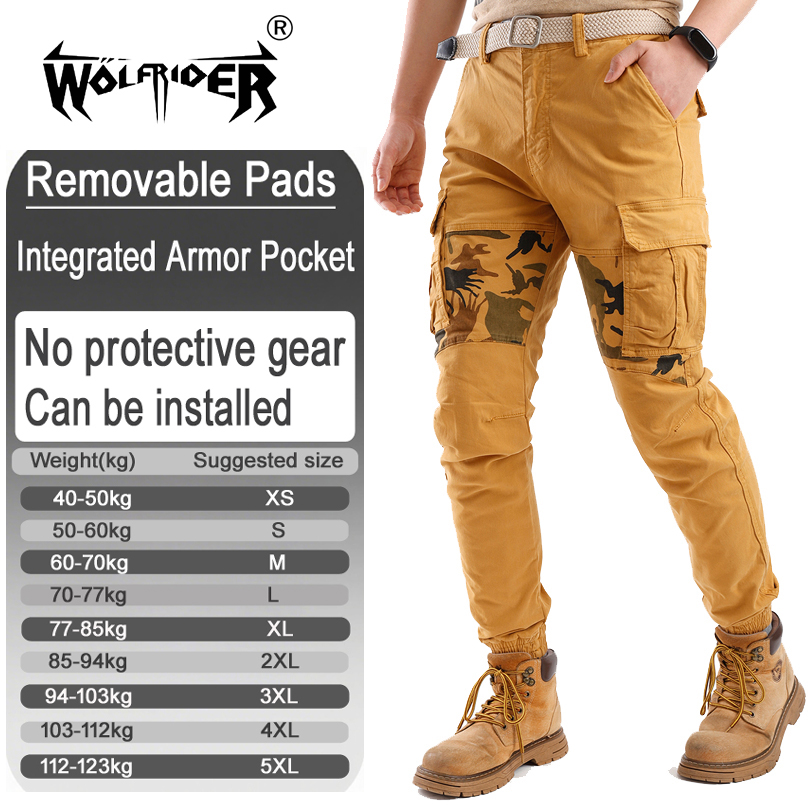 Motorcycle Pants Riding Armored - Calças de trabalho para motociclismo, antiderrapantes,