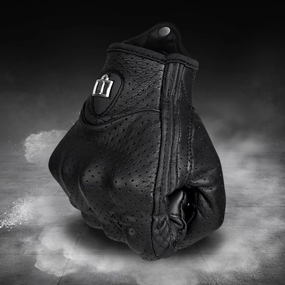 Motorcycle Gloves Leather Knuckle - Luvas de motociclismo off-road para homens