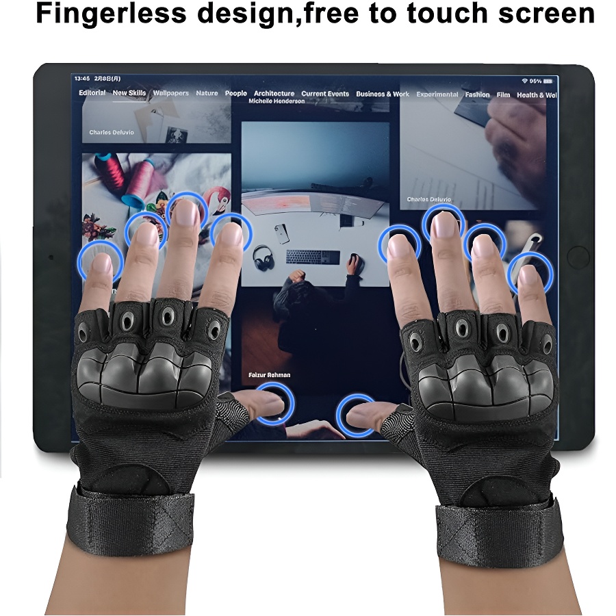 Motorcycle Gloves Leather Knuckle - Luvas de Motocicleta para Homens, Luvas