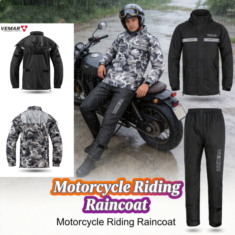 Motorcycle Riding Jacket Waterproof - Capa de Chuva Unissex VEMAR para