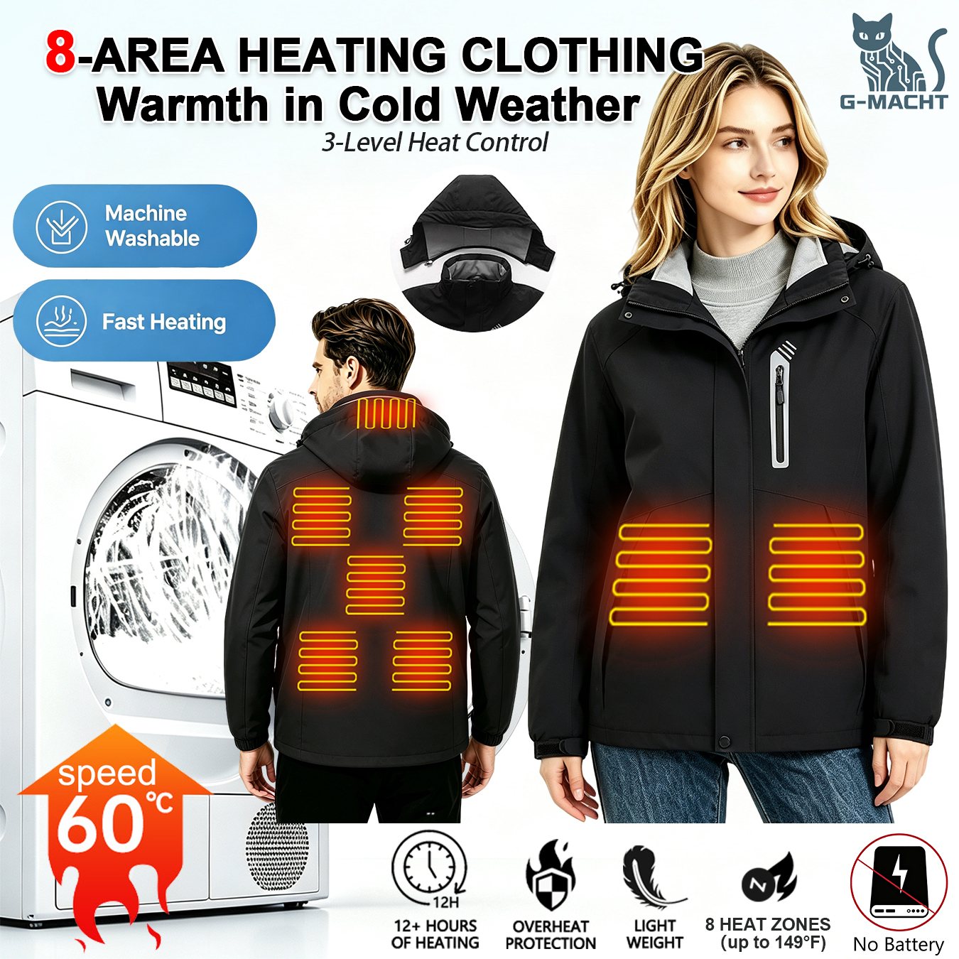 Motorcycle Jacket Thermal Liner - Jaqueta Térmica de Inverno com Capuz