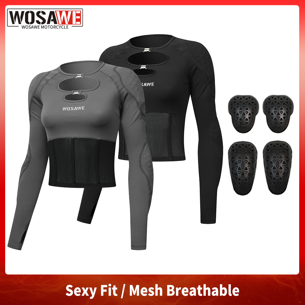 Motorcycle Mesh Jacket Summer Breathable - Camisas de Motocicleta Femininas WOSAWE com