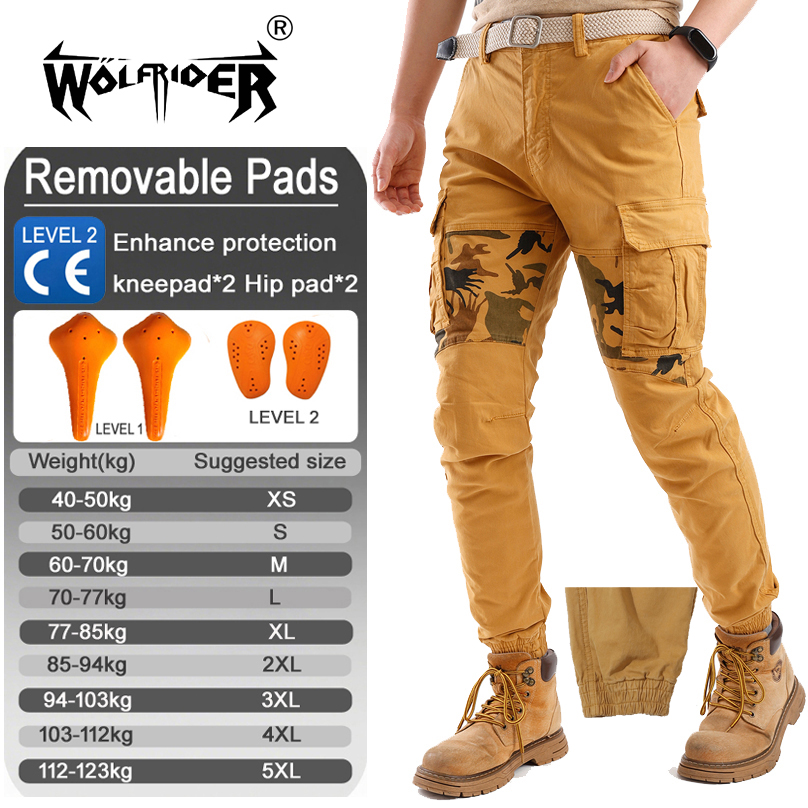 Motorcycle Pants Riding Armored - Calças de trabalho para motocicleta masculina