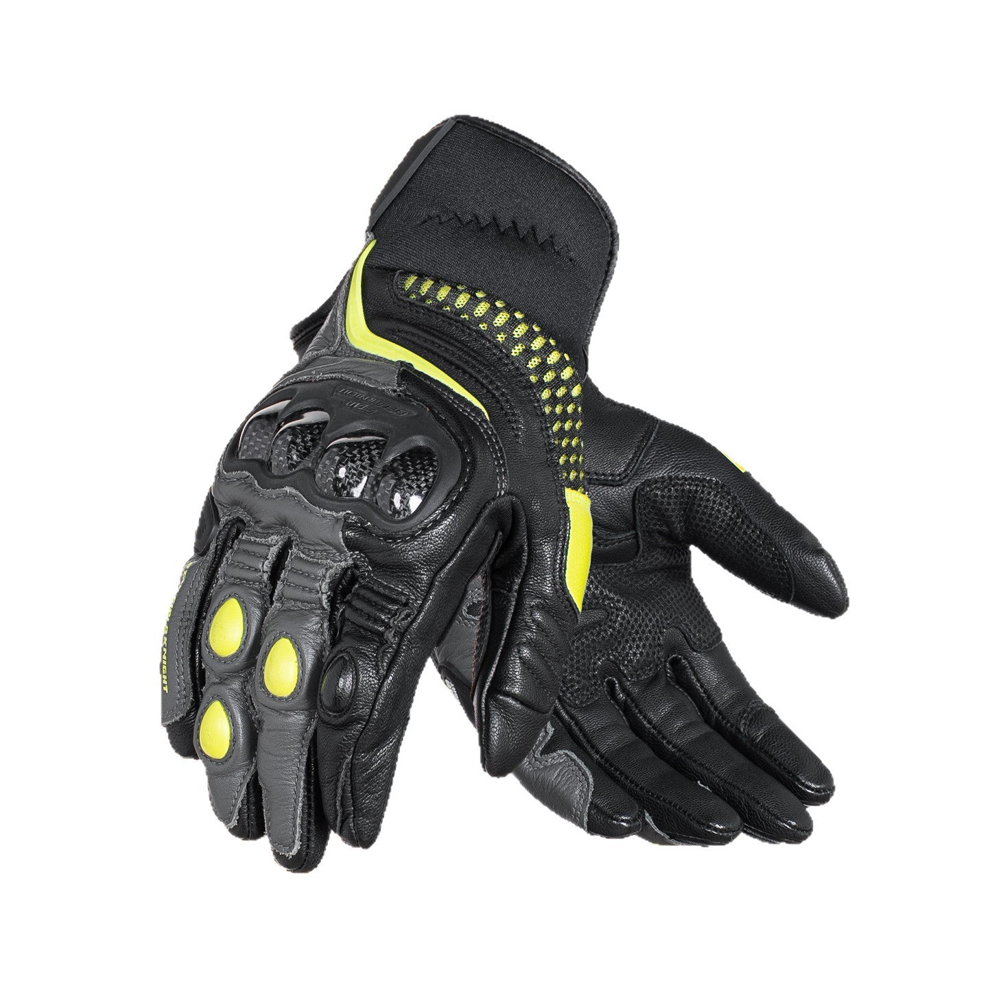 Motorcycle Gloves Leather Knuckle - Luvas de Motociclismo STAR KNIGHT para