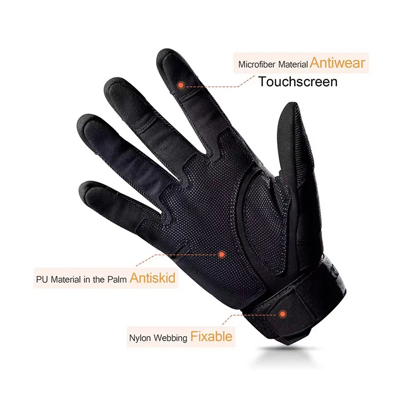 Luvas táticas de dedo completo - Motorcycle Gloves Leather Knuckle avaliação e preço