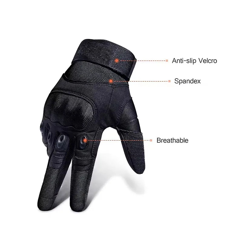Luvas táticas de dedo completo - Motorcycle Gloves Leather Knuckle avaliação e preço