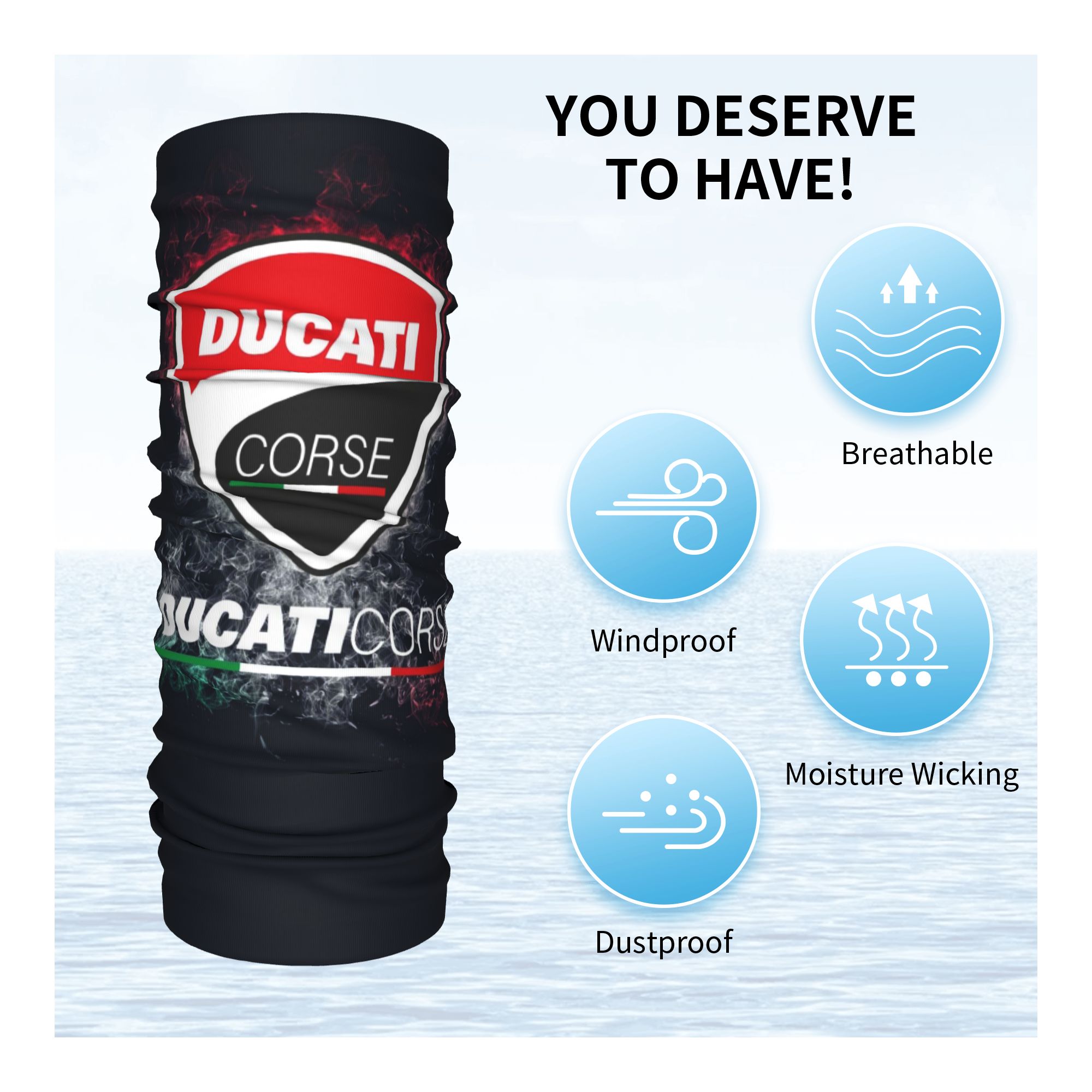Bandana Personalizada Ducati p - Motorcycle Neck Gaiter Balaclava avaliação e preço