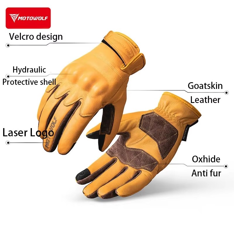 Luvas de Couro para Motociclet - Motorcycle Gloves Leather Knuckle avaliação e preço