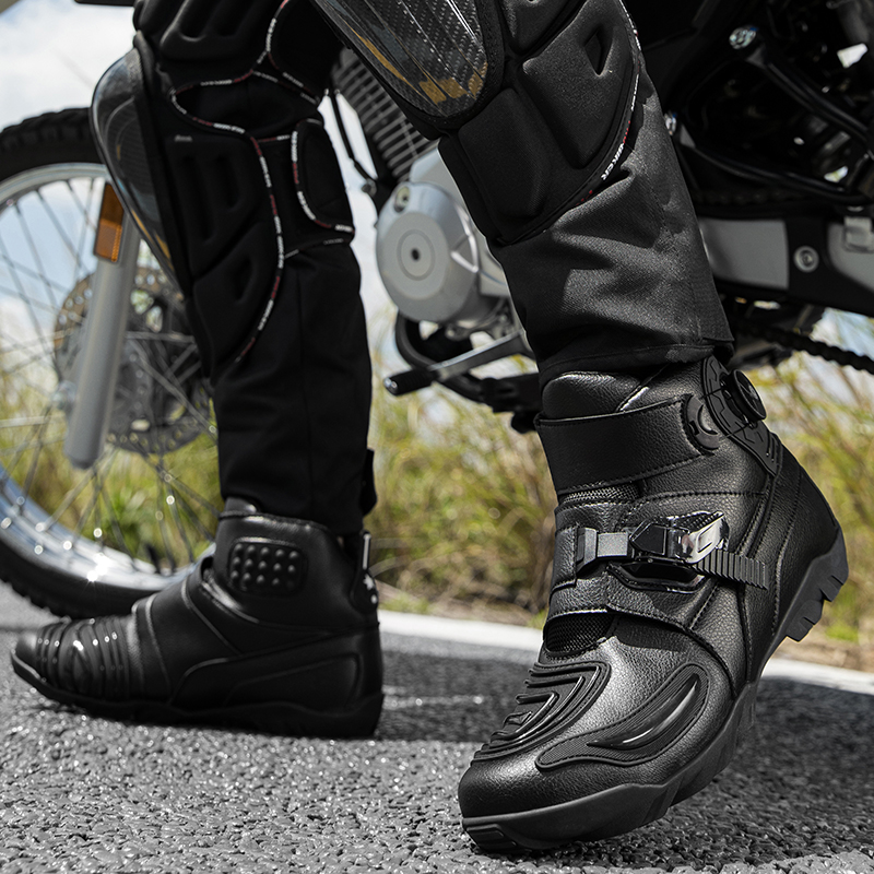 Homens sapatos de motocicleta  - Motorcycle Boots Waterproof Riding avaliação e preço