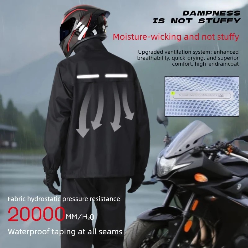 Novo Conjunto de Chuva para Mo - Motorcycle Rain Suit 2 Piece avaliação e preço