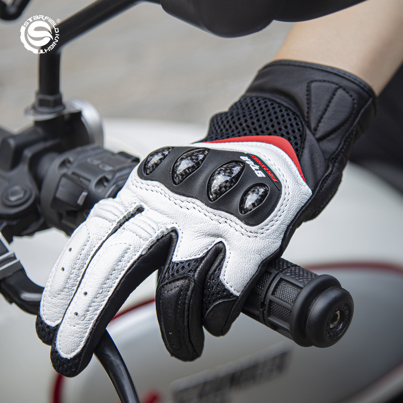 Luvas de Motocicleta Femininas - Motorcycle Gloves Leather Knuckle avaliação e preço