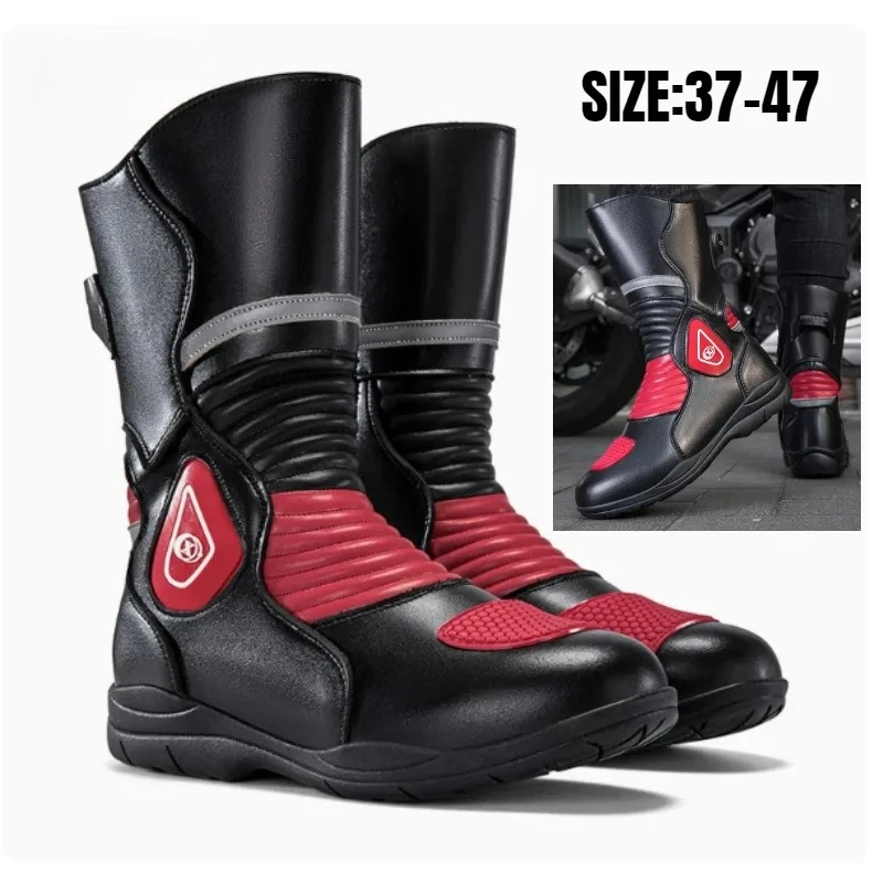 Botas de motociclista respiráv - Motorcycle Boots Waterproof Riding avaliação e preço
