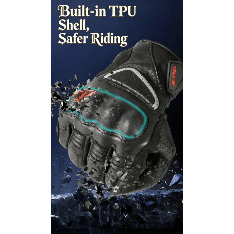 Unissex pele de cabra couro eq - Motorcycle Gloves Leather Knuckle avaliação e preço