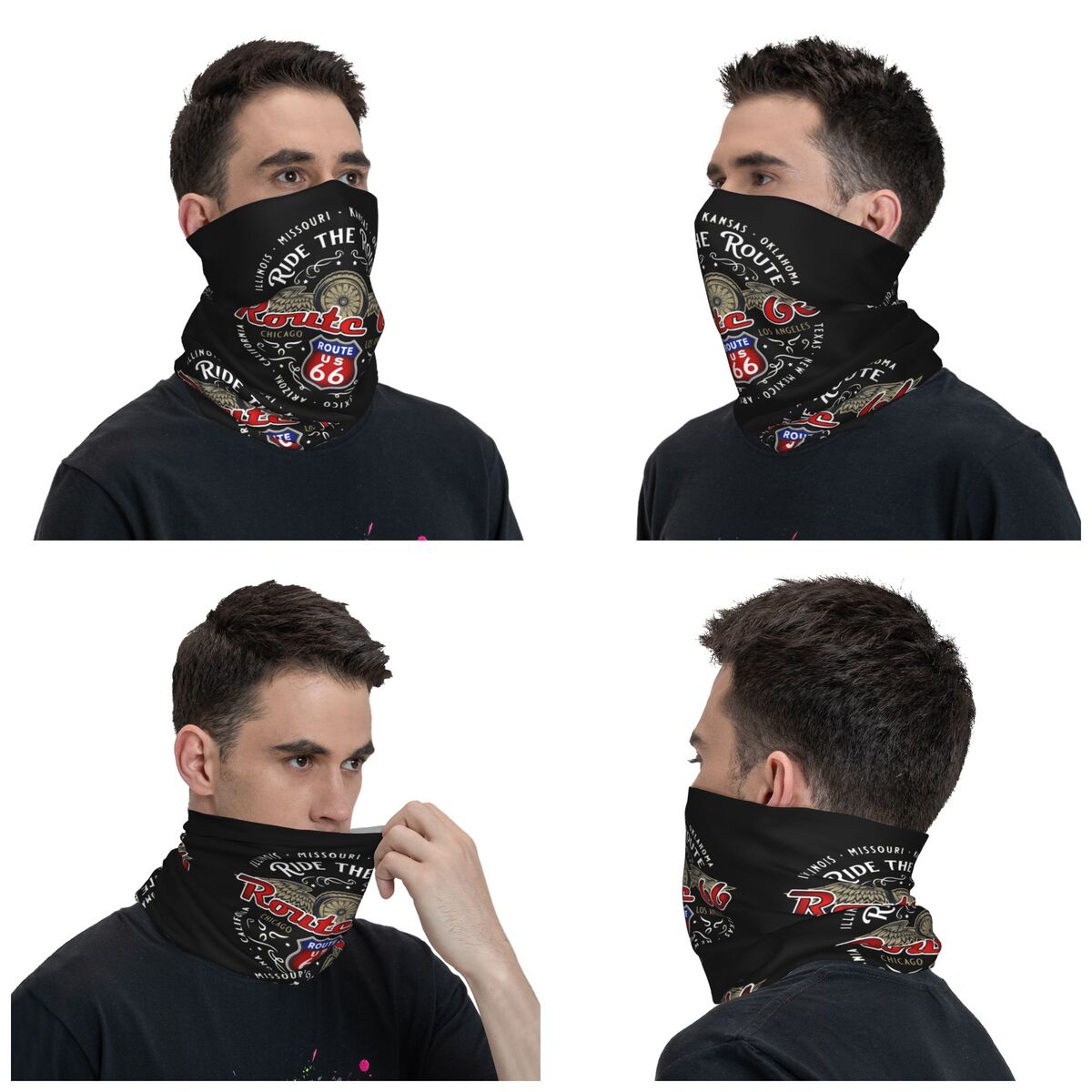 Personalizado passeio na rota  - Motorcycle Neck Gaiter Balaclava avaliação e preço
