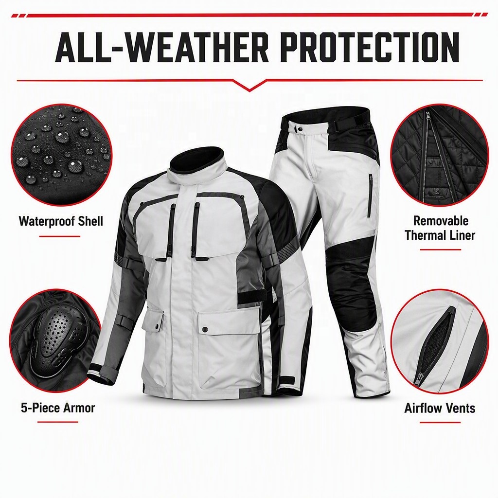 Jaqueta de motociclista imperm - Motorcycle Riding Jacket Waterproof avaliação e preço