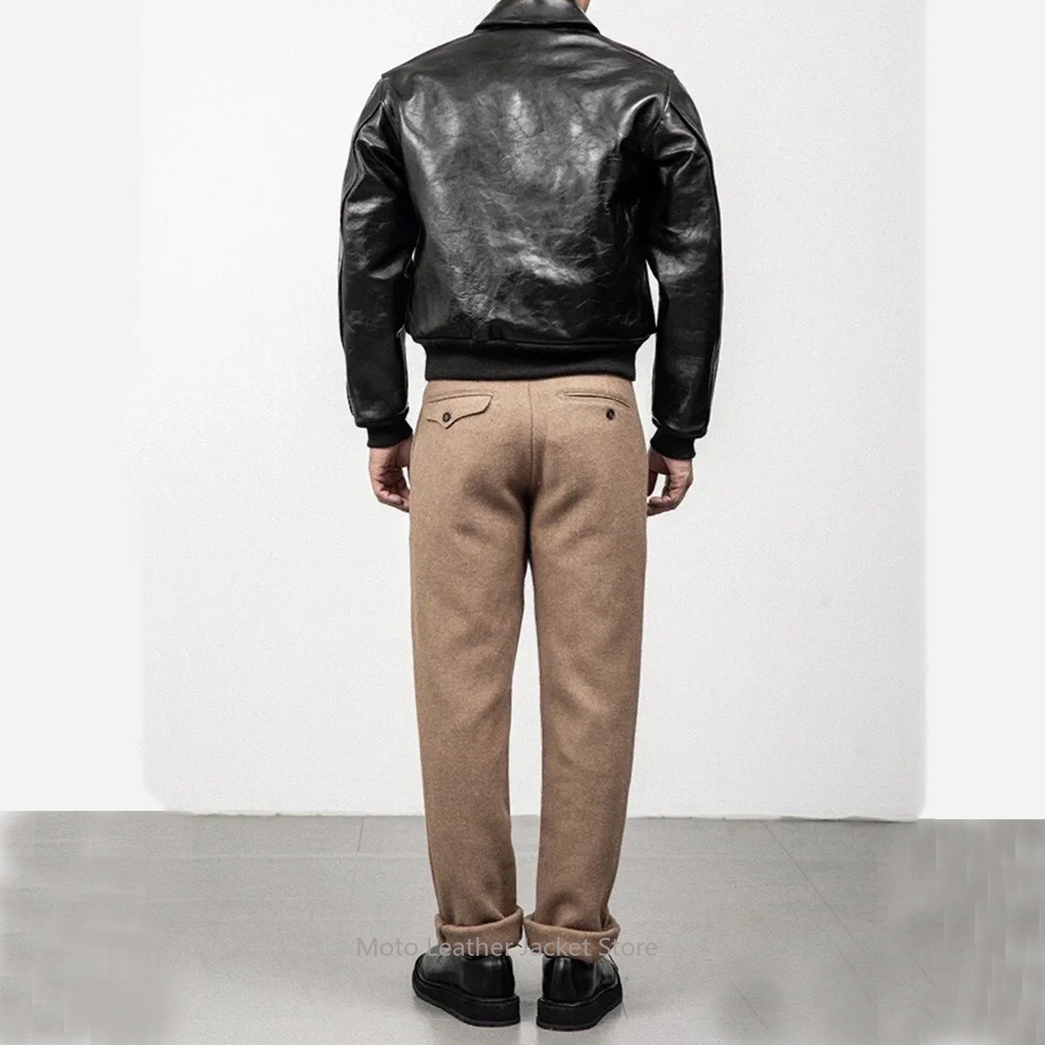 Jaqueta de Voo Vintage A2 Masc - Leather Motorcycle Jacket Biker avaliação e preço