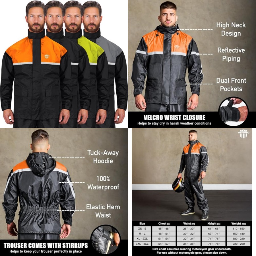 Conjunto de Chuva Impermeável  - Motorcycle Rain Suit 2 Piece avaliação e preço
