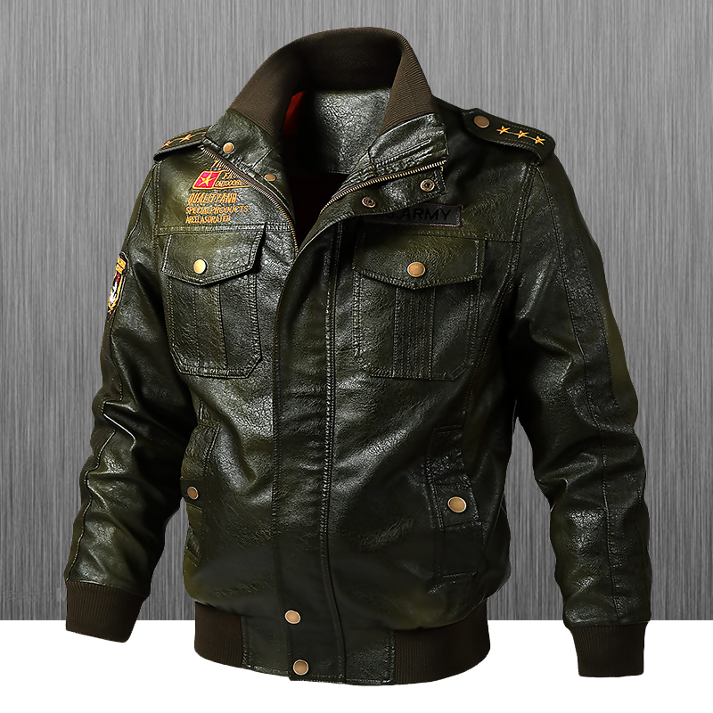 Jaqueta de Couro Slim Fit para - Leather Motorcycle Jacket Biker avaliação e preço