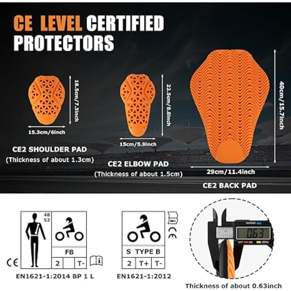 Conjunto completo de almofadas - Motorcycle Back Protector Ce Level 2 avaliação e preço