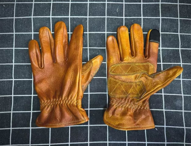 Feito à mão de couro genuíno r - Motorcycle Gloves Leather Knuckle avaliação e preço
