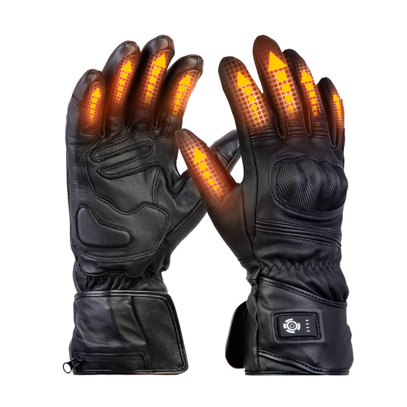 Luvas de Couro Aquecidas 7.4V  - Motorcycle Gloves Leather Knuckle avaliação e preço