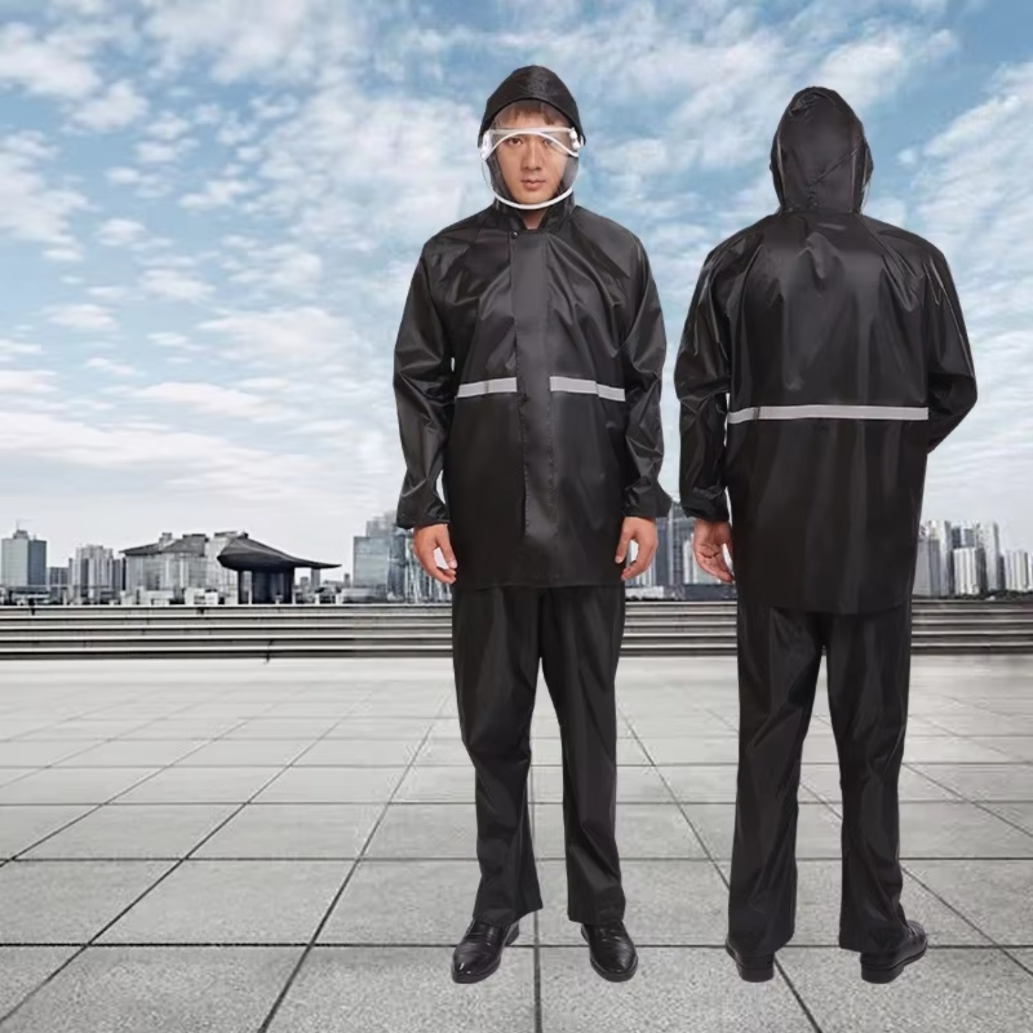 Fato de chuva impermeável para - Motorcycle Rain Suit 2 Piece avaliação e preço