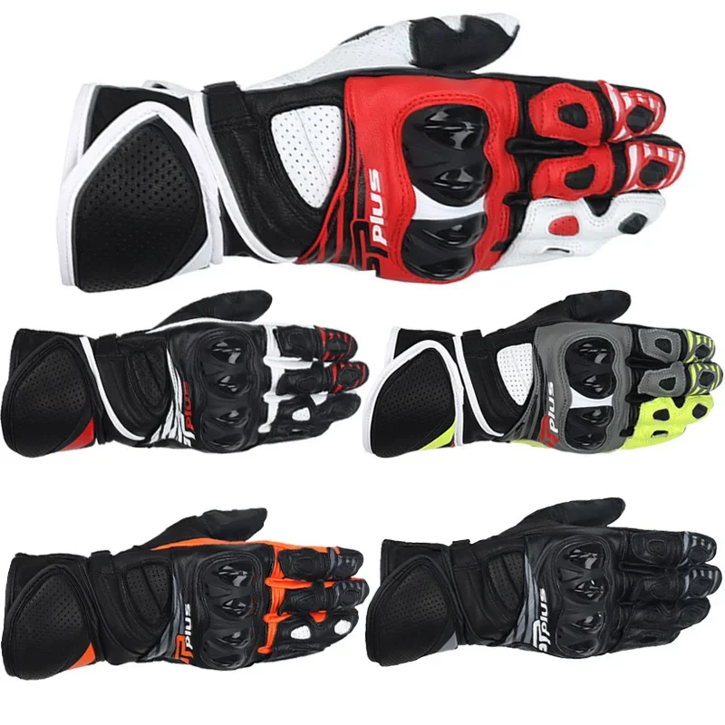 Luvas longas de couro para mot - Motorcycle Gloves Leather Knuckle avaliação e preço