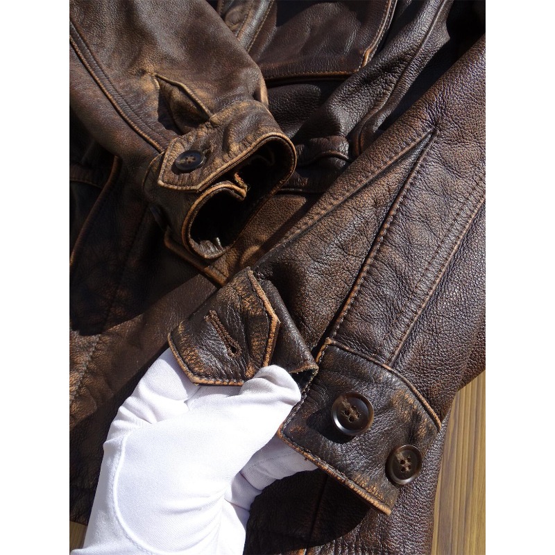 Jaqueta Masculina de Couro Gen - Leather Motorcycle Jacket Biker avaliação e preço