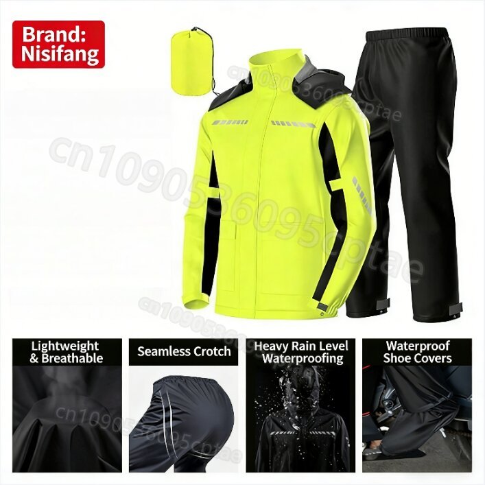 Conjunto de Chuva Impermeável  - Motorcycle Riding Jacket Waterproof avaliação e preço