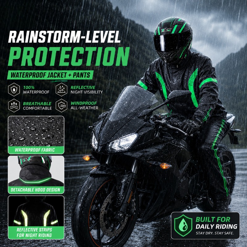 Conjunto de Jaqueta e Calças I - Motorcycle Riding Jacket Waterproof avaliação e preço