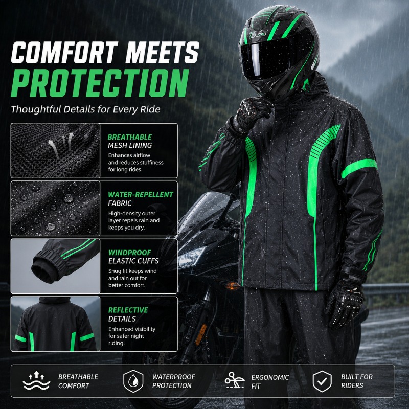 Conjunto de Jaqueta e Calças I - Motorcycle Riding Jacket Waterproof avaliação e preço