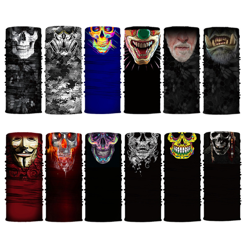 Balaclava 3D Caveira Esqueleto - Motorcycle Neck Gaiter Balaclava avaliação e preço