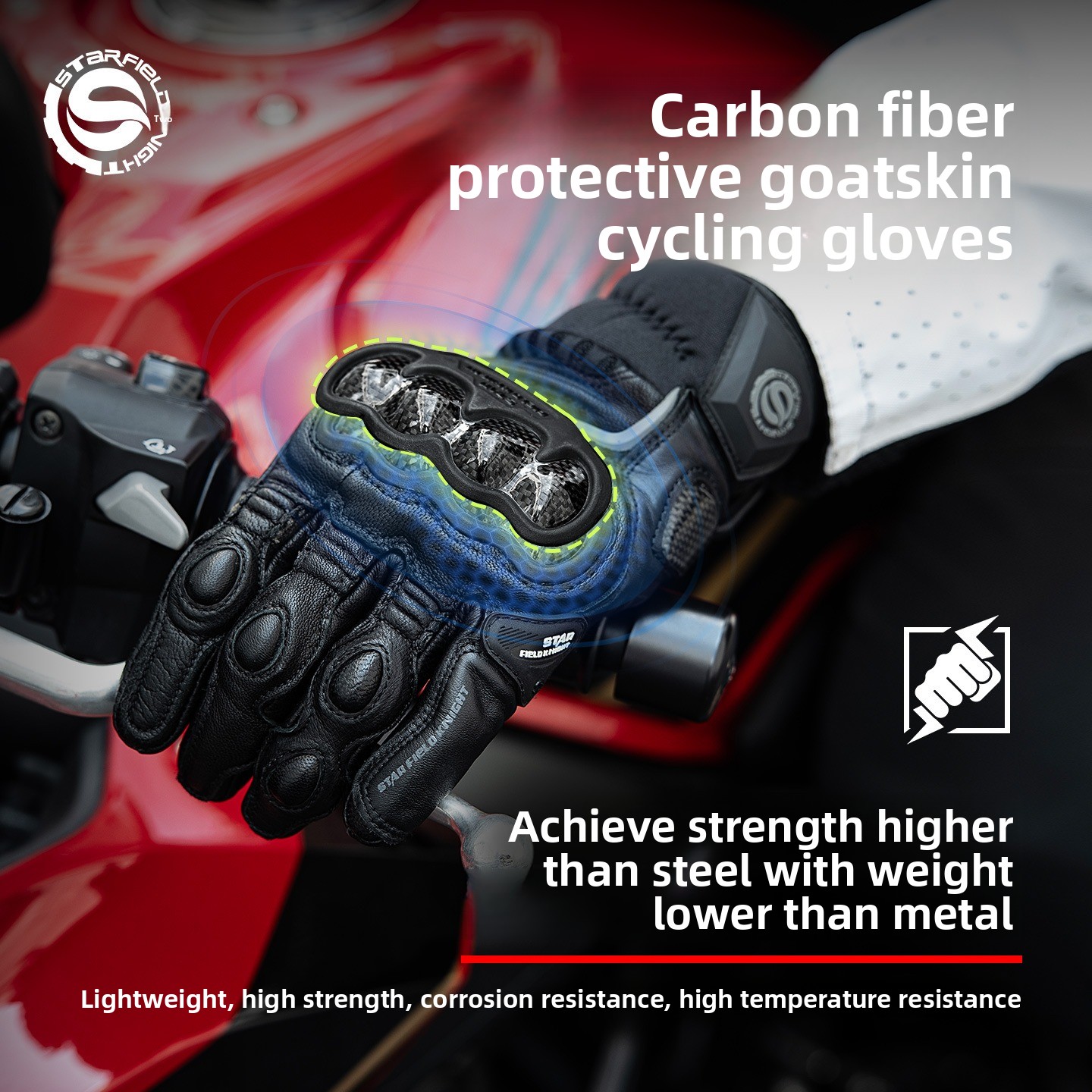 Luvas de Motociclismo STAR KNI - Motorcycle Gloves Leather Knuckle avaliação e preço