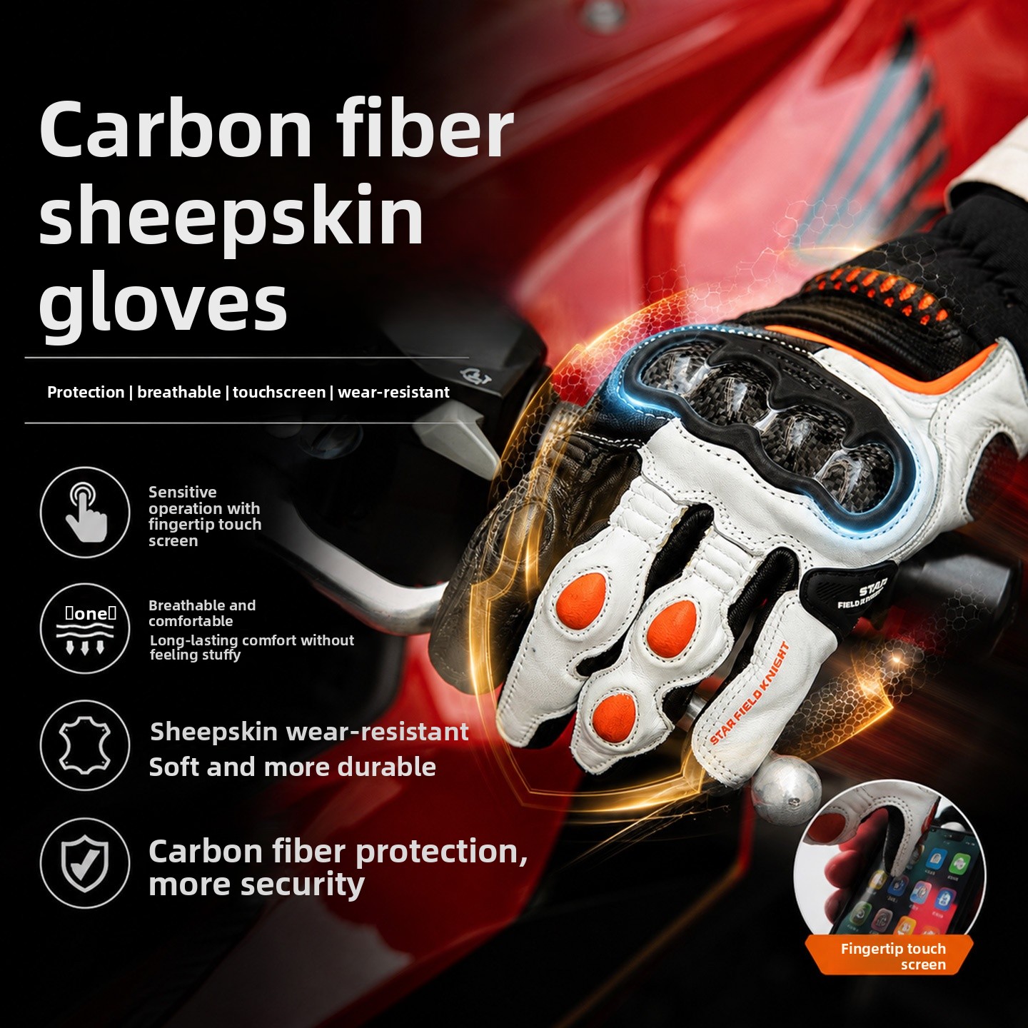 Luvas de Motociclismo STAR KNI - Motorcycle Gloves Leather Knuckle avaliação e preço
