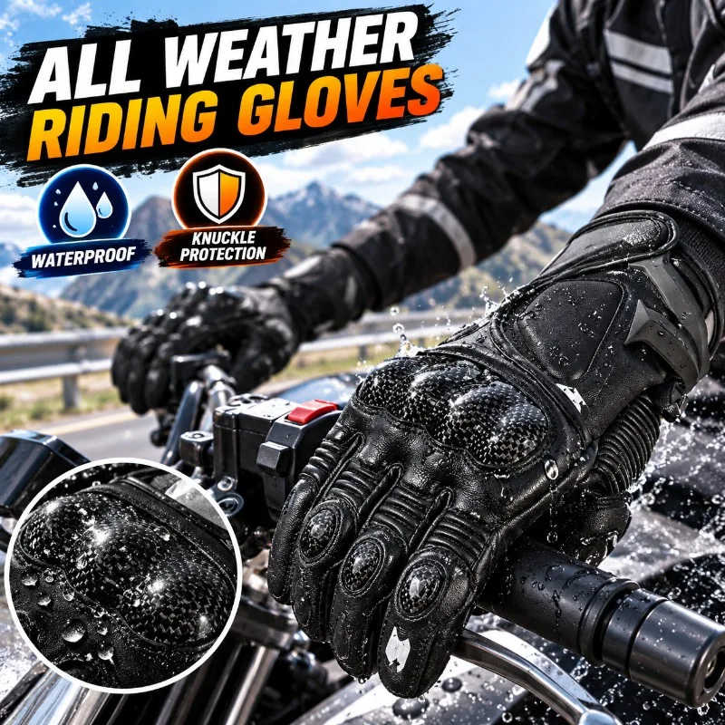 Luvas de motociclismo para o i - Motorcycle Gloves Leather Knuckle avaliação e preço