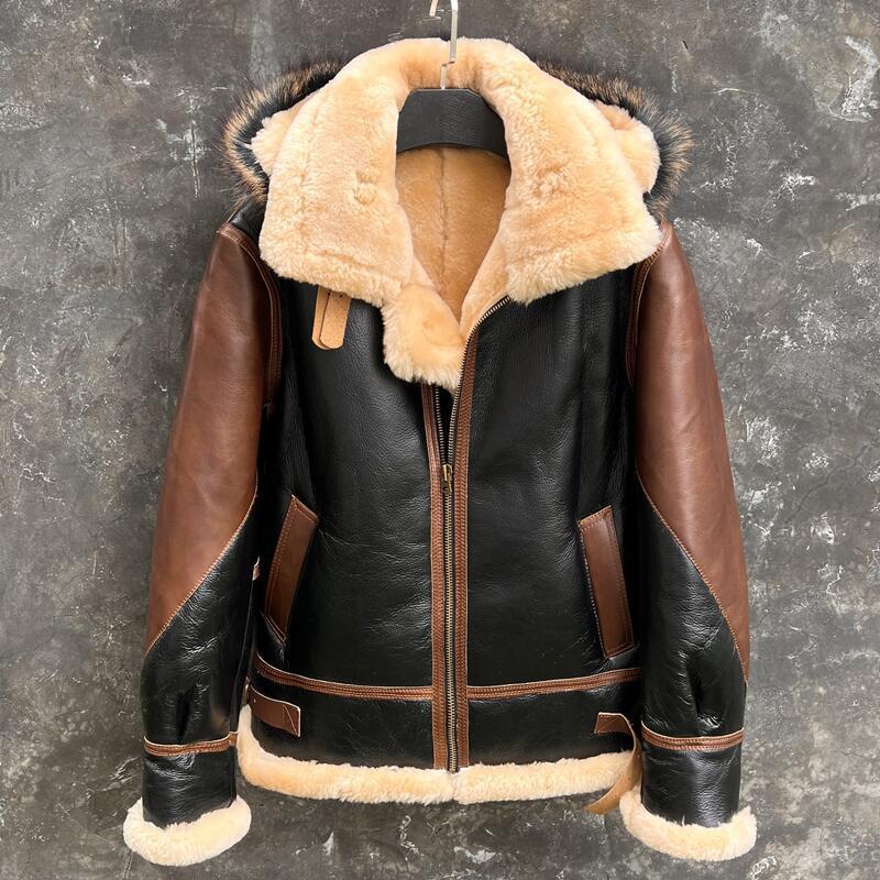 Jaqueta de couro genuíno mascu - Leather Motorcycle Jacket Biker avaliação e preço