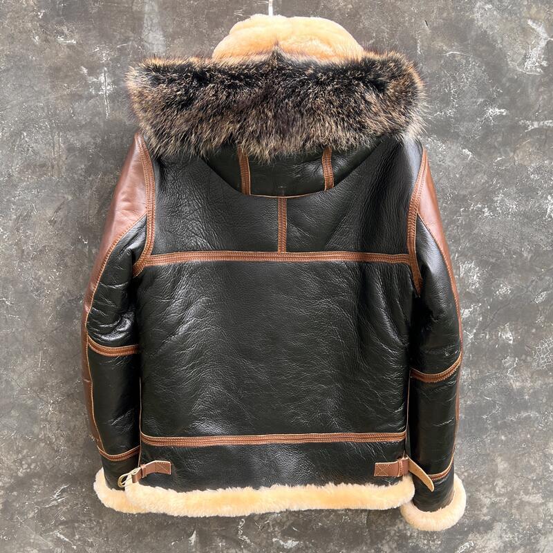 Jaqueta de couro genuíno mascu - Leather Motorcycle Jacket Biker avaliação e preço