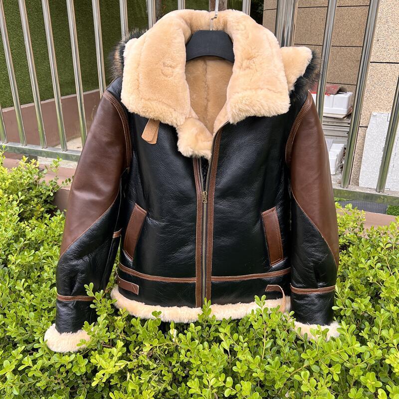 Jaqueta de couro genuíno mascu - Leather Motorcycle Jacket Biker avaliação e preço