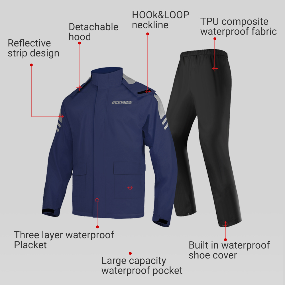 Capa de chuva para motocicleta - Motorcycle Riding Jacket Waterproof avaliação e preço