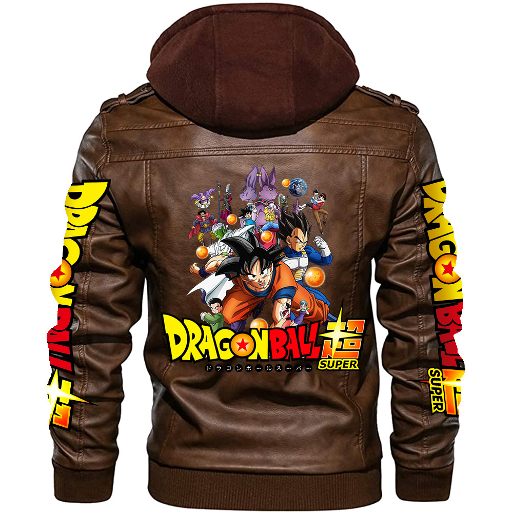 Nova Jaqueta de Couro com Capu - Leather Motorcycle Jacket Biker avaliação e preço