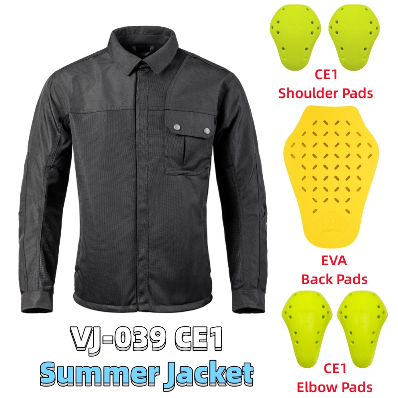 Jaqueta de Motocicleta Retro d - Motorcycle Mesh Jacket Summer Breathable avaliação e preço